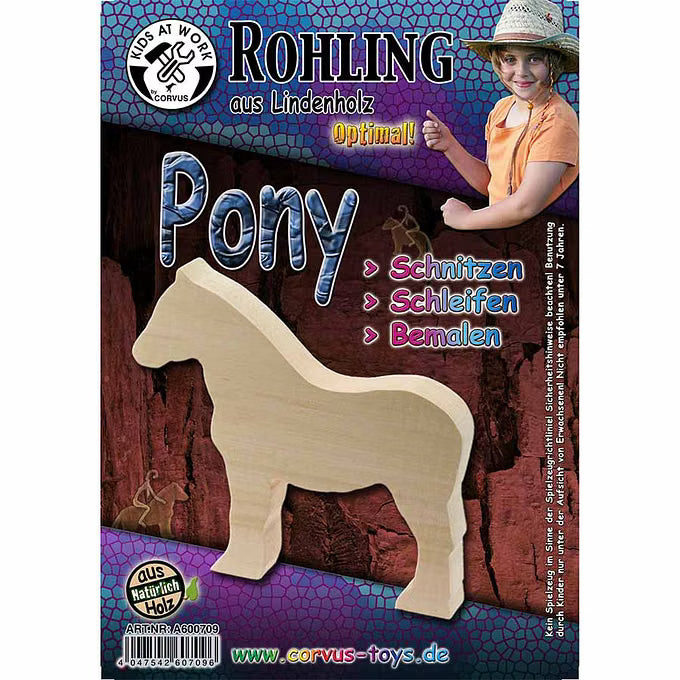 Schnitz-Rohling Pony
