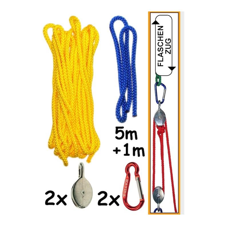 Flaschenzug Pulley set with rope palan