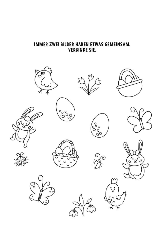 Mein kleiner Oster-Rätselblock für Kinder ab 4 Jahren