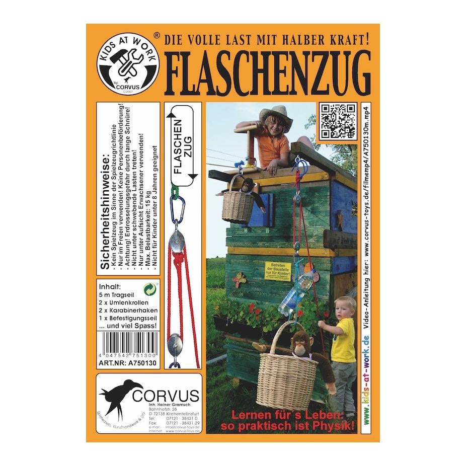 Flaschenzug Pulley set with rope palan