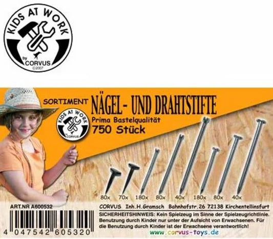 Nägel und Drahtstifte, 750 Stück