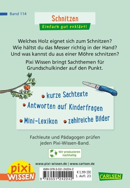 Pixi Wissen 114: Schnitzen